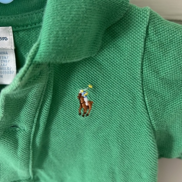Ralph Lauren Polo onesie in green size 6 months, 100% cotton - Picture 3 of 5
